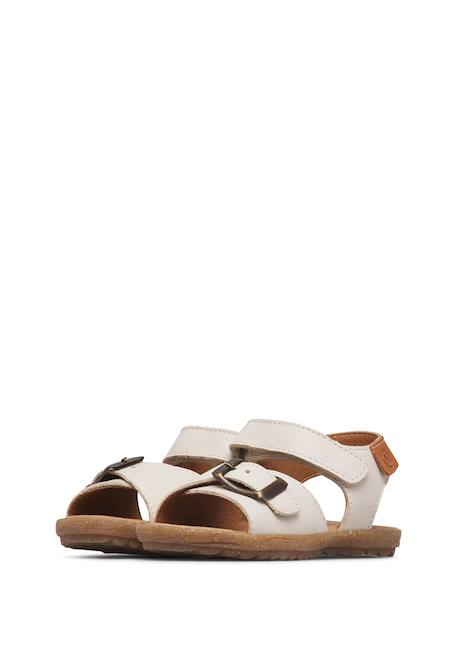 Sandales en cuir parin Blanc crème-+Cognac-+Marine- 5 - vertbaudet enfant 