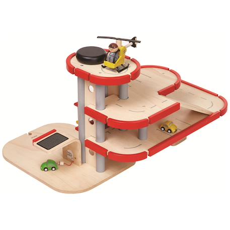 Garage parking en bois Rouge 4 - vertbaudet enfant 