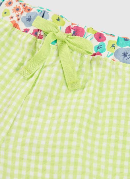 Bermuda fille popeline à carreaux Multicolore 4 - vertbaudet enfant 