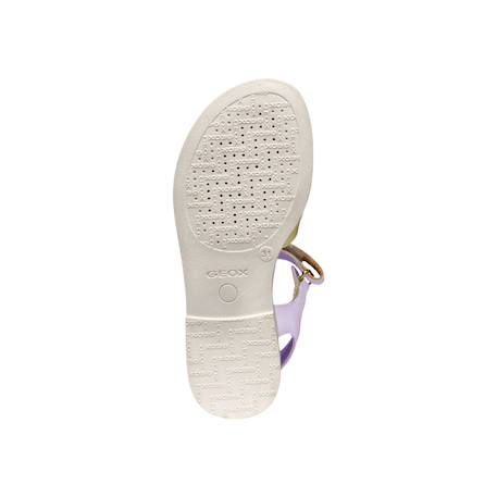 Sandales en cuir  à scratch Blanc   lilac 6 - vertbaudet enfant 
