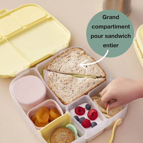 Lunch box bento enfant - boîte à déjeuner grand format Bleu marine+Rose+Vert paon 9 - vertbaudet enfant 