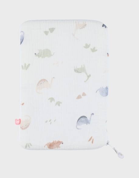 Protège carnet de santé mousseline de coton bio Ecru 4 - vertbaudet enfant 