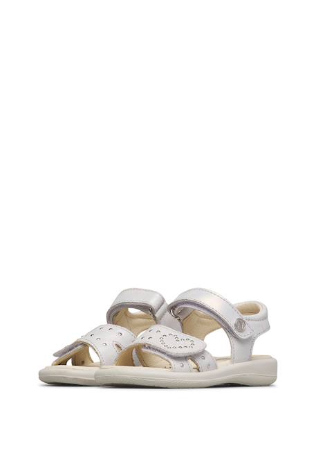 Sandales en cuir avec des strass saphia Blanc- 5 - vertbaudet enfant 