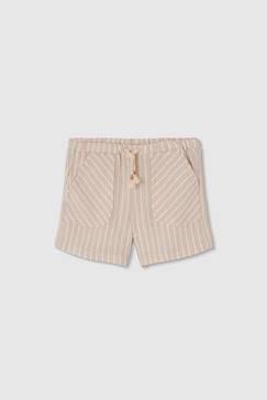 Short en lin à rayures  - vertbaudet enfant