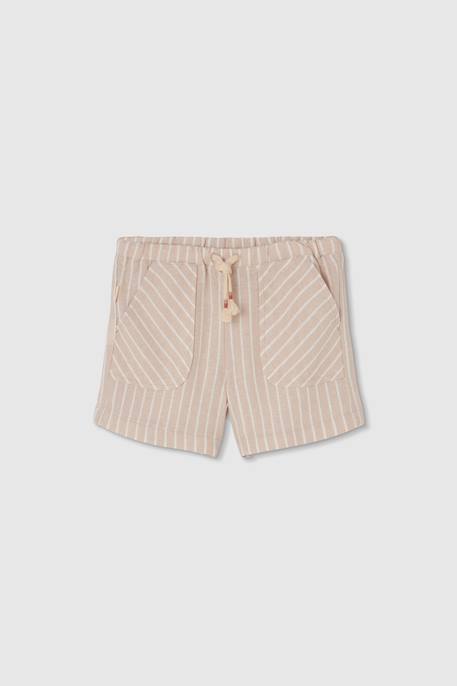 Short en lin à rayures  - vertbaudet enfant