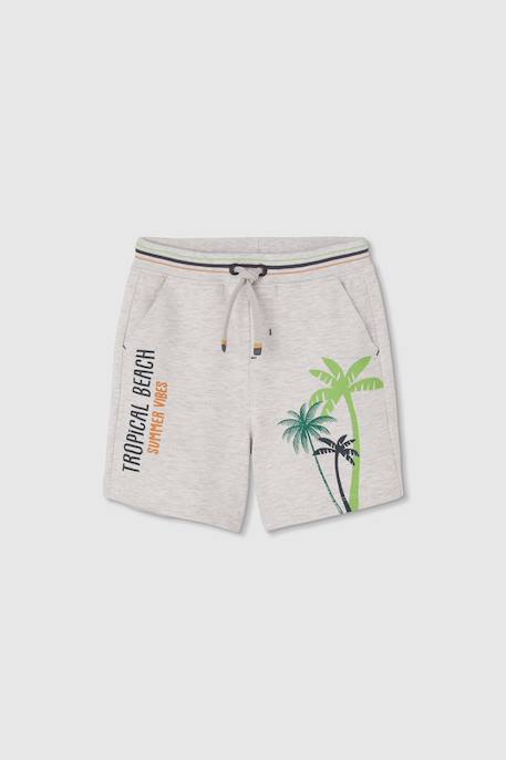 Short garçon en maille  avec palmiers Gris 1 - vertbaudet enfant 