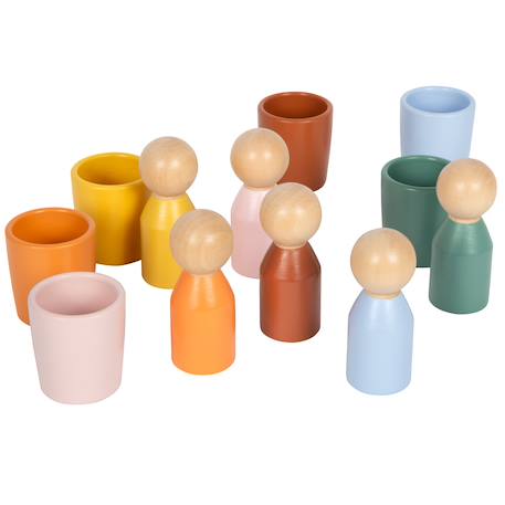 Gobelets de tri montessori avec figurines Beige 2 - vertbaudet enfant 