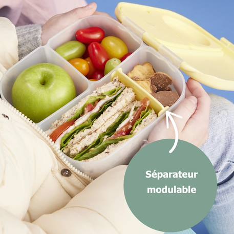 Lunch box bento enfant – mini boîte à déjeuner Bleu+Jaune+Rose+Vert 22 - vertbaudet enfant 