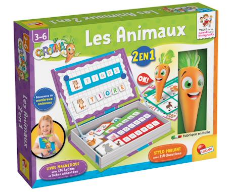 Carotina stylo parlant et jouets magnétiques 2 en 1 - Les animaux MULTICOLORE 1 - vertbaudet enfant 