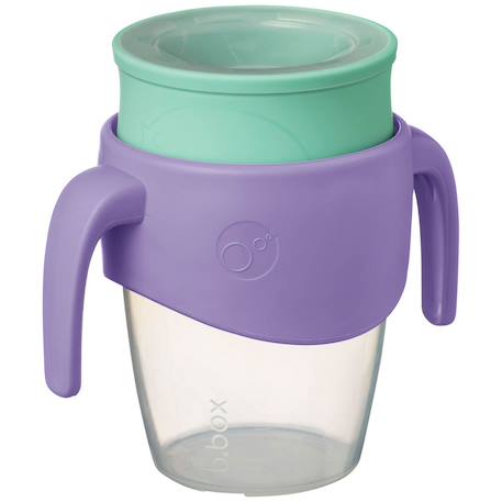 Tasse bébé 360 gobelet d'apprentissage anti-fuite Rose+Violet 9 - vertbaudet enfant 