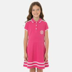Robe fille style polo manches courtes  - vertbaudet enfant