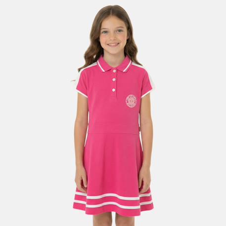 Fille-Robe fille style polo manches courtes