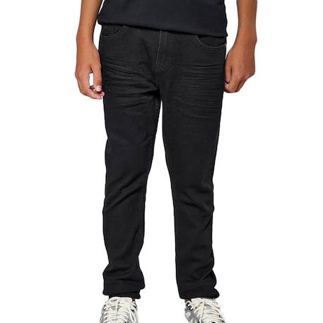 Jean slim garçon cegob Bleu foncé+Bleu jean+Noir 5 - vertbaudet enfant 