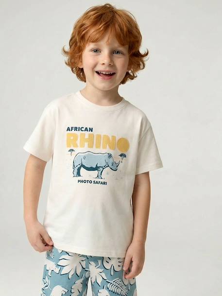 Ensemble t-shirt short garçon coton écru 3 - vertbaudet enfant 