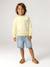 Sweat col rond manches longues jaune pâle+mangue+vert d'eau 7 - vertbaudet enfant 