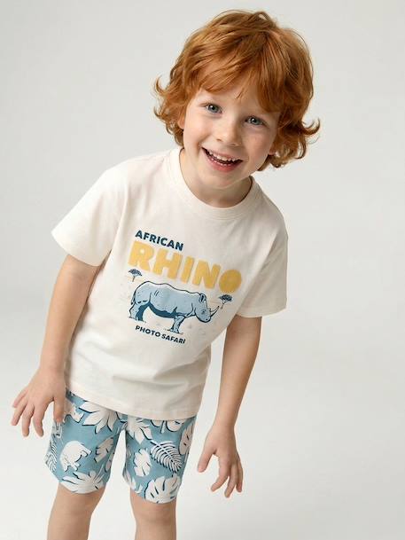 Ensemble t-shirt short garçon coton écru 5 - vertbaudet enfant 