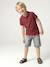 Polo garçon manches courtes broderie poitrine blanc+bleu+jaune pâle+kaki clair+MARINE+terracotta 23 - vertbaudet enfant 