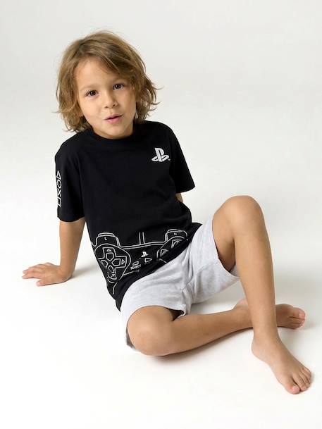 Pyjashort garçon coton logo Playstation noir 11 - vertbaudet enfant 