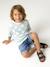 T-shirt manches courtes blanc+vert d'eau 12 - vertbaudet enfant 