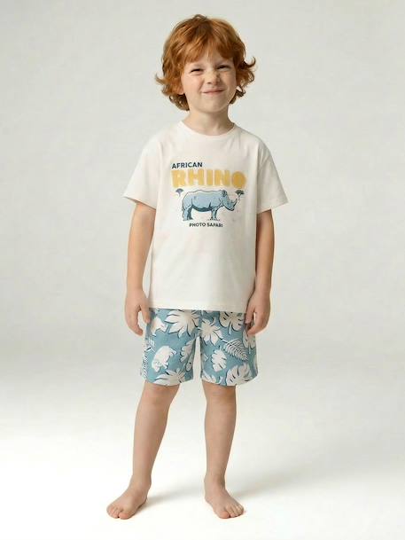 Garçon-Short-Ensemble t-shirt short garçon coton