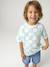 T-shirt manches courtes blanc+vert d'eau 6 - vertbaudet enfant 