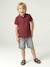 Polo garçon manches courtes broderie poitrine blanc+bleu+jaune pâle+kaki clair+MARINE+terracotta 22 - vertbaudet enfant 