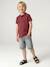 Polo garçon manches courtes broderie poitrine blanc+bleu+jaune pâle+kaki clair+MARINE+terracotta 24 - vertbaudet enfant 