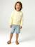 Sweat col rond manches longues jaune pâle+mangue+vert d'eau 6 - vertbaudet enfant 