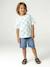 T-shirt manches courtes blanc+vert d'eau 13 - vertbaudet enfant 