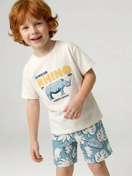Ensemble t-shirt short garçon coton écru 4 - vertbaudet enfant 