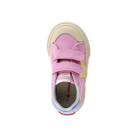 Baskets basses à scratch Beige+Jeans+Mar+Rosa 21 - vertbaudet enfant 