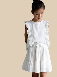 -Jupe fille broderie anglaise
