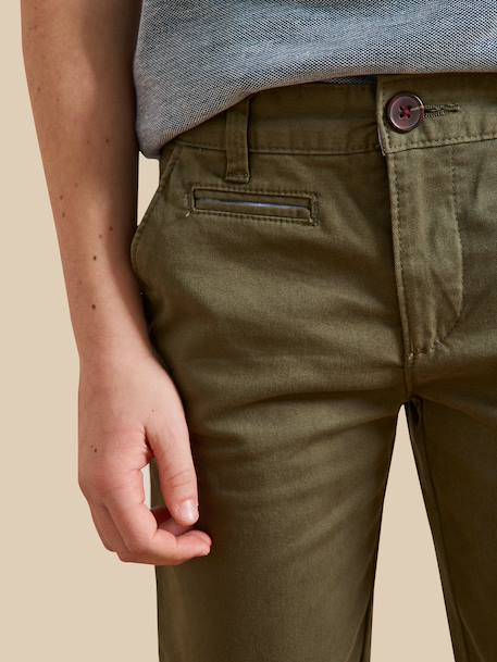 Chino garçon Vert fonce grise 3 - vertbaudet enfant 