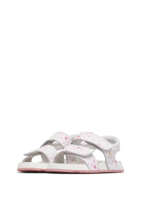 Sandales en cuir avec imprimé papillons salny. Blanc-rose 5 - vertbaudet enfant 