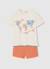 Ensemble en coton fille t-shirt et short Gris 1 - vertbaudet enfant 