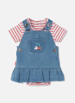 -Ensemble bébé à manches courtes à rayures