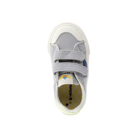 Baskets basses  à scratch Gris+Marino 4 - vertbaudet enfant 