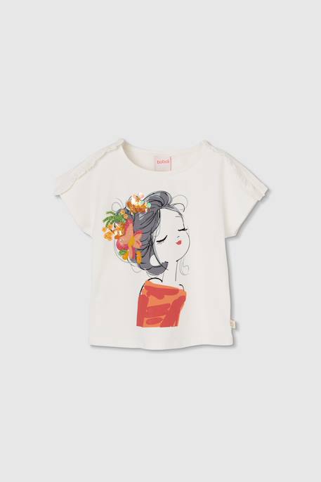T-shirt fille  en maille Blanc 1 - vertbaudet enfant 