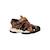 Sandales en cuir à scratch Denim   noir+Denim gris+Marine orange+Marron clair   rust 23 - vertbaudet enfant 