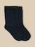 Chaussettes unies par lot de 3 garçon Bleu fonce uni 1 - vertbaudet enfant 