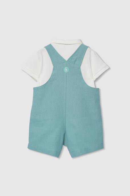 Ensemble bébé polo et salopette Vert 2 - vertbaudet enfant 