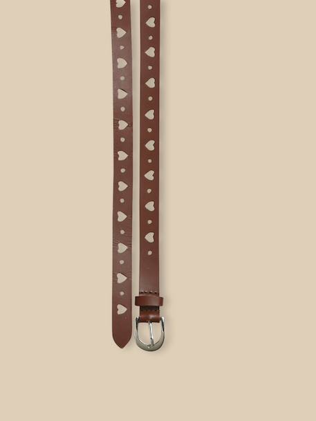 Ceinture en cuir fille Cognac 3 - vertbaudet enfant 