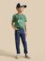 Pantalon 5 poches garçon Denim bleu+Kaki+Marine clair+Toffee 12 - vertbaudet enfant 