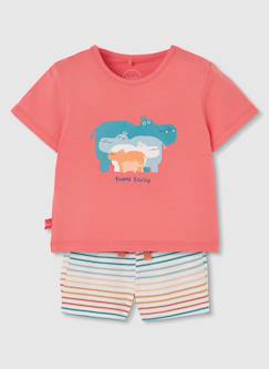-Esemble pour bébé en coton orange
