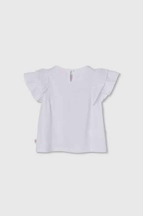 T-shirt en coton fille Blanc 2 - vertbaudet enfant 