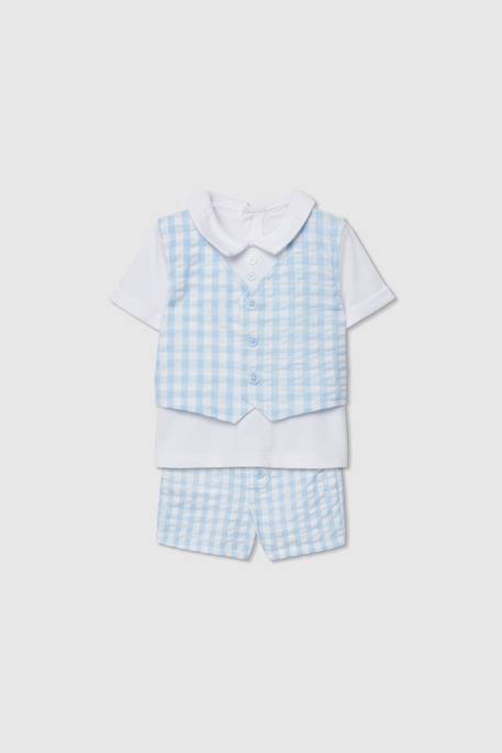 Bébé-Ensemble bébé coton à carreaux