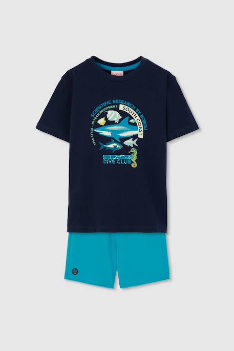 Ensemble enfant imprimé requin Bleu 1 - vertbaudet enfant 