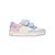 Baskets basses  à scratch Blanc   orange+Cristal   lilac clair+Rose foncé   lilac 7 - vertbaudet enfant 