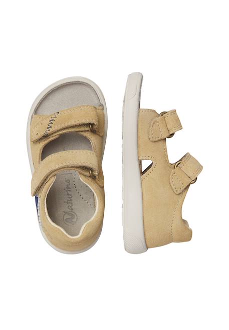 Sandales en daim june 2 Beige-+Rose- 4 - vertbaudet enfant 