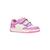 Baskets basses  à scratch Blanc   orange+Cristal   lilac clair+Rose foncé   lilac 17 - vertbaudet enfant 